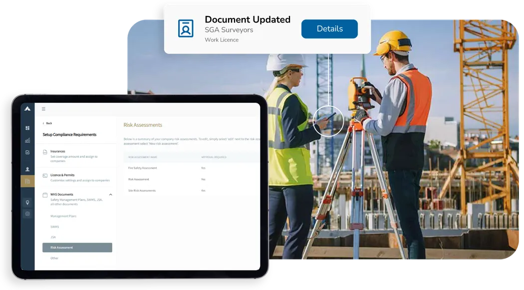 A screenshot of Altora's Contractor Management System