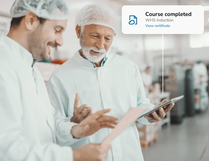 A screenshot of Altora's Online Induction System