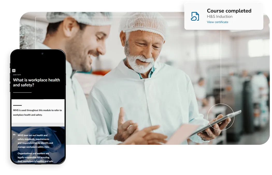 A screenshot of Altora's Online Induction System