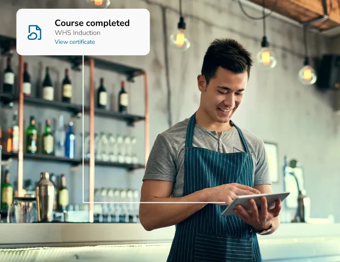 A screenshot of Altora's Online Induction System