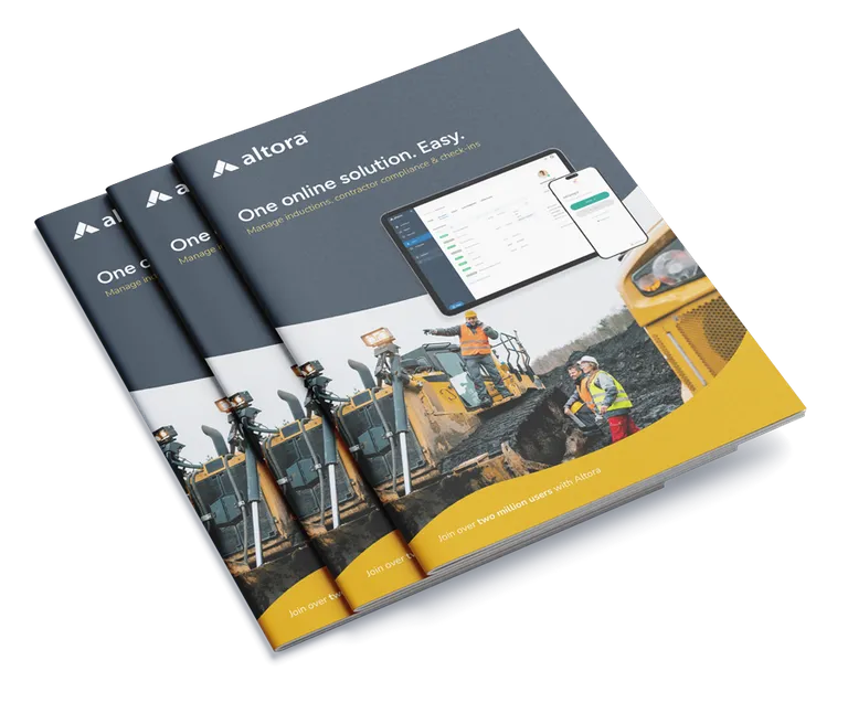 Photograph of a printed copy of the Mining industry info pack