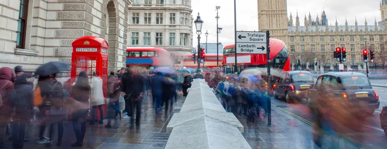 A busy street in London