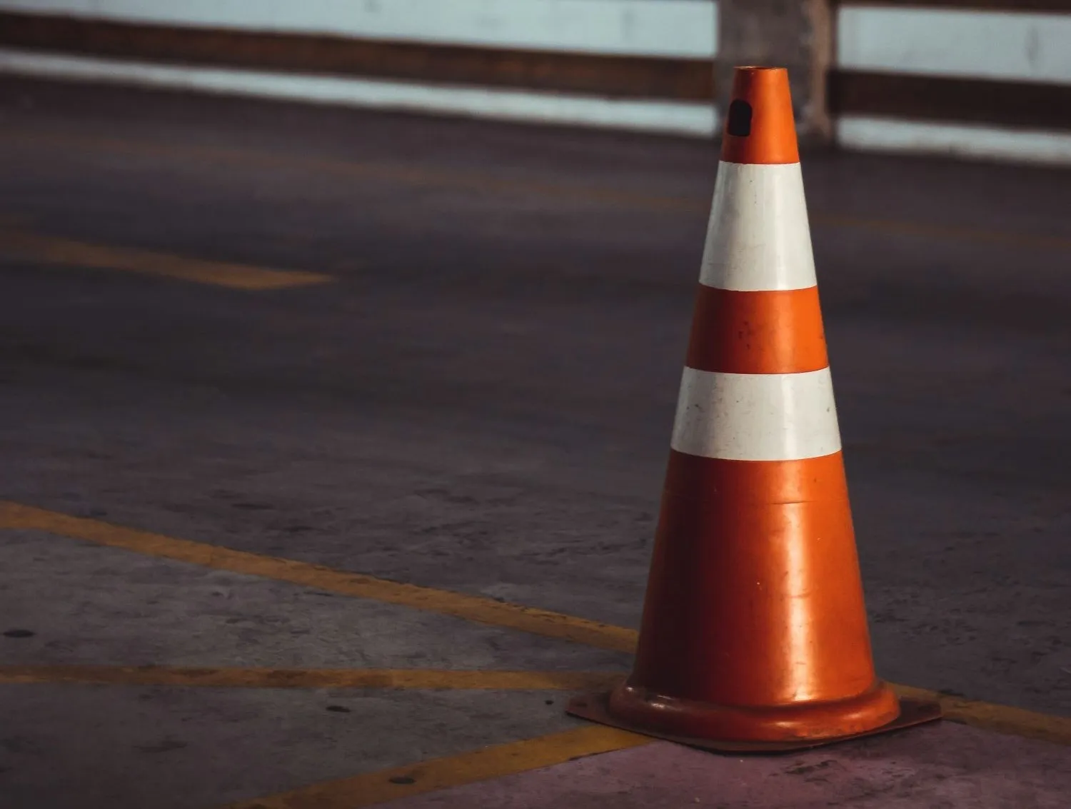 Photograph of a traffic cone.