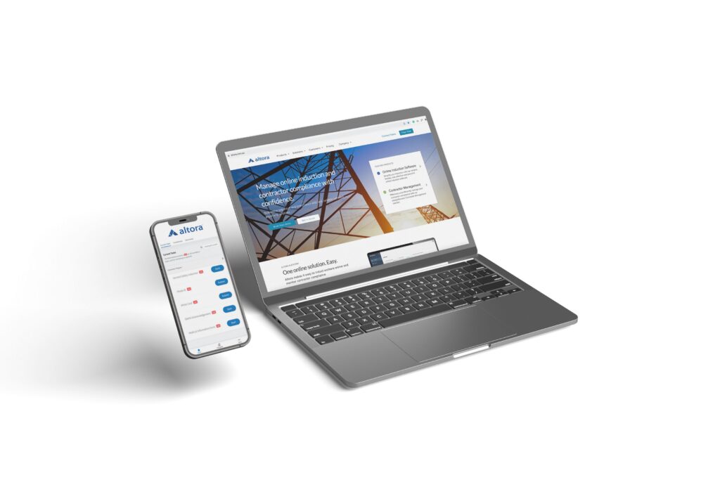 laptop and smartphone with altora website